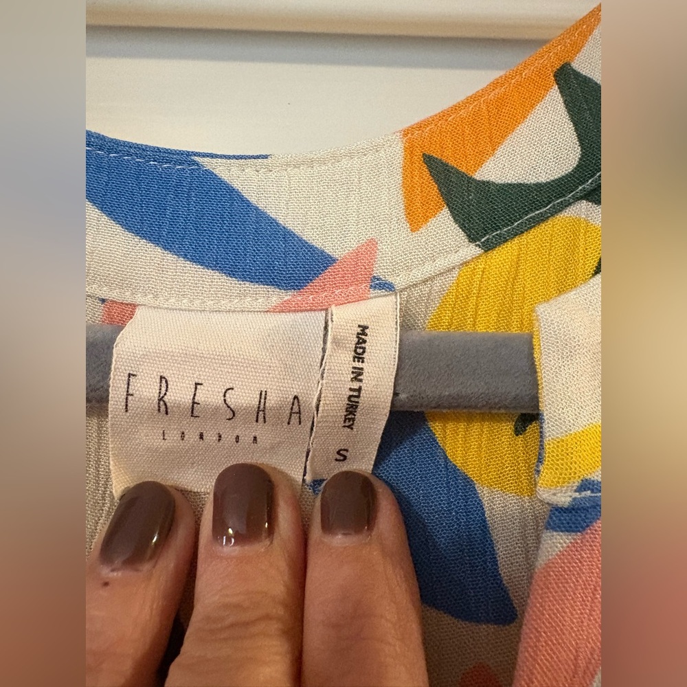Anthropologie FRESHA LONDON Abbott Verano Spring Abstract Print Maxi Dress - Picture 4 of 5